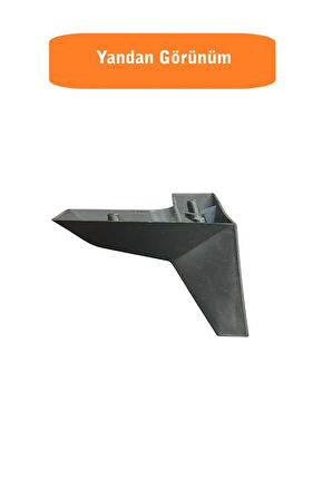 Kanepe Koltuk Tv Ünitesi Konsol Yükseltme Loft Model Plastik Ayak 11 Cm Siyah Renk 6 Adet