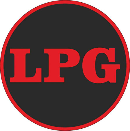15x15 cm LPG Araç Jeep Oto Logo Sticker Dıştan Yapıştırmalı Etiket
