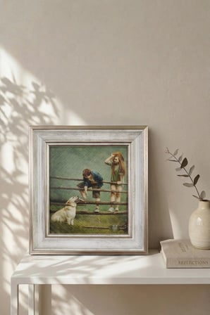 Dekoratif Antik Desenli Kare 20x20 Camlı Plastik Fotoğraf Çerçevesi