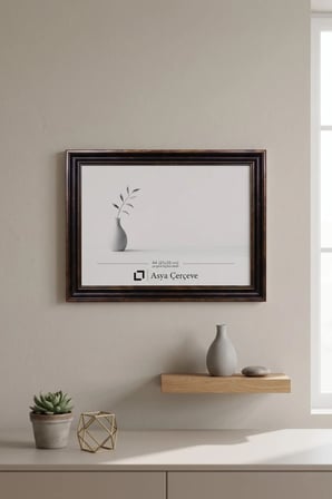 Dekoratif Antik Desenli 21x30 A4 Sertifika Antik Desenli Plastik Fotoğraf Çerçevesi