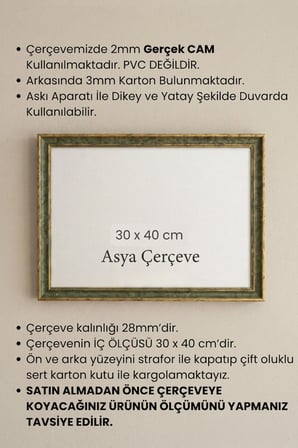 30 x 40 cm Londra Model Antik Desenli Camlı Oda Mutfak Salon Koridor Poster ve Resim Çerçevesi