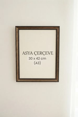 30 x 42 cm ( A3 Ebat ) Londra Model Antik Desenli Camlı Oda Mutfak Salon Koridor Poster ve Resim Çerçevesi