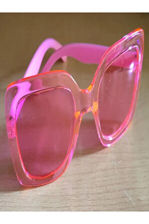 Geometrik kare kalın trend kız erkek çocuk kız erkek pembe mor kırmızı güneş gözlüğü