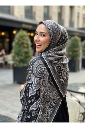 Etnik Paisley Desenli Günlük Zarif Şal