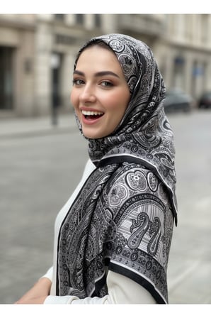 Etnik Paisley Desenli Günlük Zarif Şal