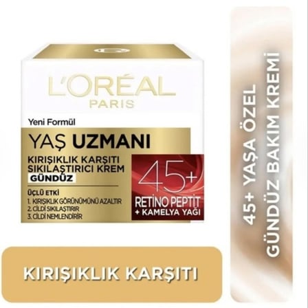Loreal Yaş Uzmanı 3 etkili 45+ Kırışıklık Karşıtı Sıkılaştırıcı Gündüz Kremi 4 x 50 ML
