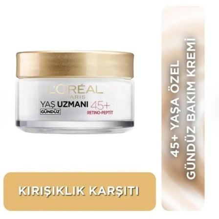 Loreal Yaş Uzmanı 3 etkili 45+ Kırışıklık Karşıtı Sıkılaştırıcı Gündüz Kremi 4 x 50 ML