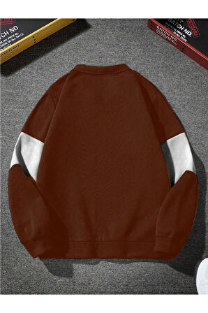 Unisex Los Angeles Baskılı Oversize Parçalı Polo Yaka Fermuarlı Sweatshirt