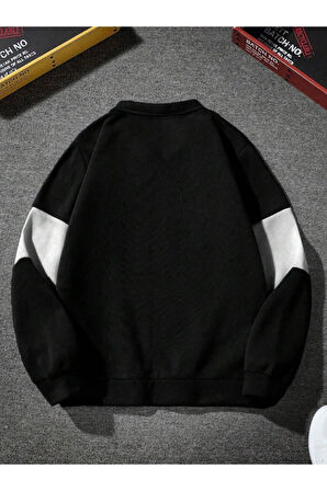 Unisex Los Angeles Baskılı Oversize Parçalı Polo Yaka Fermuarlı Sweatshirt