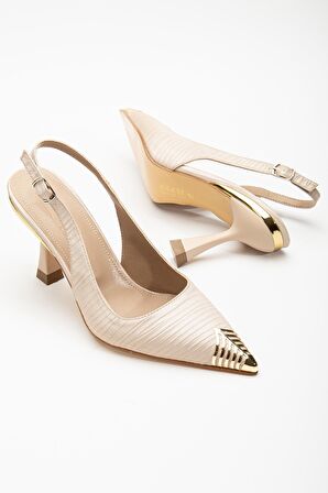 Suins Lotus Model Kadın Yüksek Topuklu Burnu Metal Özel Tasarım Stiletto Ayakkabı