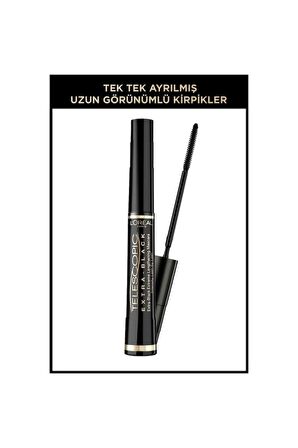 Loreal Paris Telescopic Carbon Black Maskara Siyah 2'li SET