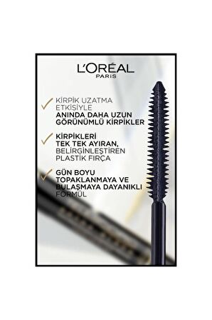 Loreal Paris Telescopic Carbon Black Maskara Siyah 2'li SET