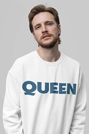 Queen Baskılı Unisex Oversize Müzik Grubu Sweatshirt
