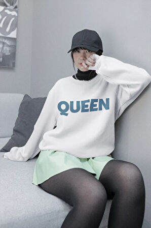 Queen Baskılı Unisex Oversize Müzik Grubu Sweatshirt