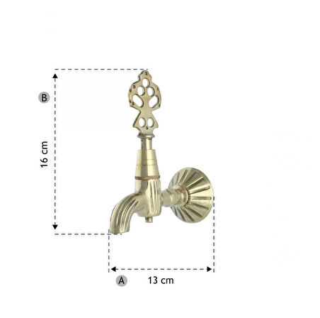 Osmanlı Musluk 1/2 (Lüx , Sarı)