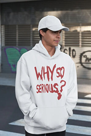 Why So Serious ? Yazılı Unisex Oversize Joker Dc Kötü Karakter Hoodie