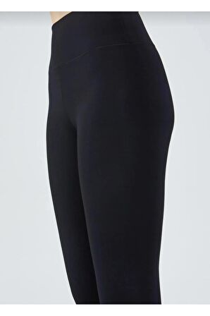 Battal büyük beden yüksek bel dalgıç kumaş içi şardonlu yumuşacık kışlık siyah kadın taytı