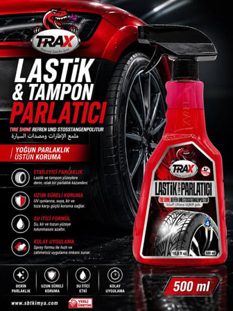 Lastik Parlatıcı Ve Tampon Cilası Araba Oto Süper Kaliteli Sprey 500ml