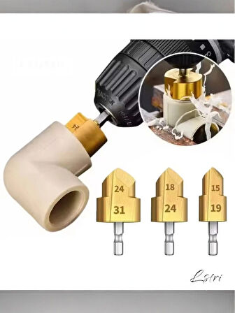 3 Parça Havşa Matkap Uç Boru Genişletme Raybalama Uç 20-25-32