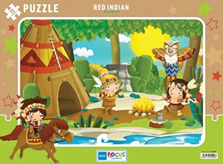 Blue Focus Red Indian - Puzzle 72 ParÃ§a