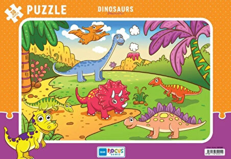 Blue Focus Dinosaurs - Puzzle 30 ParÃ§a