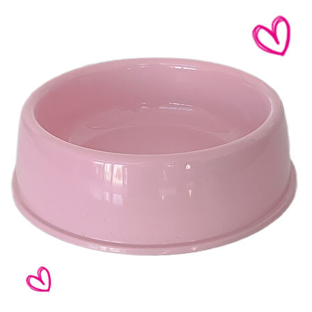 Köpek Plastik Ve Su Kabı 20 cm - 200 ml Pembe