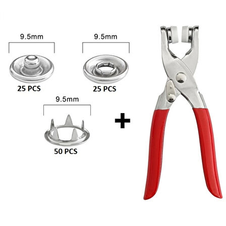 Metal Çıtçıtlı Düğme Pensesi Ve Düğmesi - Lisinya