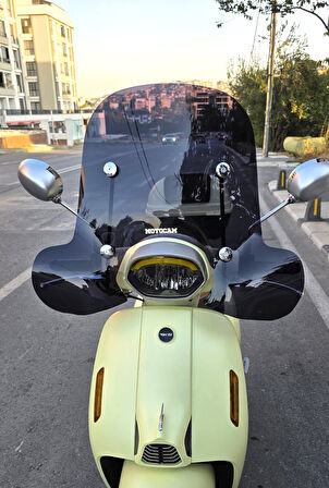 MOTOCAM RKS LT 50 PRO  Siperlik Ön Cam 2023-2025 Model 51cm Siyah Renkli 4mm APARATSIZDIR