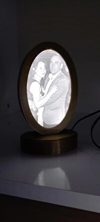 kişiye özel 3D fotoğraflı led ışıklı litofan lamba