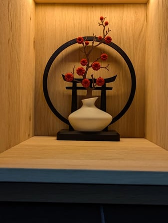 Japon Esintili Dekoratif Masaüstü Süsü | Uzak Doğu Temalı Ev Dekoru | Modern Dekor