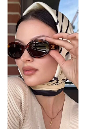 Luna C Aksesuarlı Oval Kemik Vip Güneş Gözlüğü