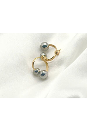 Jevelry Aşkım Kadın Küpe Gümüş ve Gold Renk