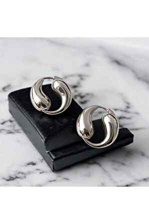 Jevelry Su Damlası Kadın Küpe Gümüş Renk