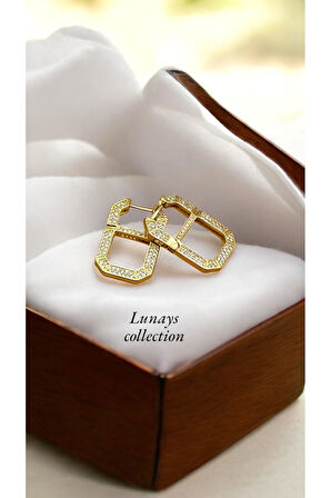 Jevelry Viktorya Model Kadın Gold Renk Küpe