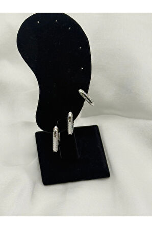 Jevelry Viktorya Model 3 lü Kadın Küpe Seti Gümüş Renk Küpe