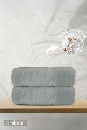 2'li Lune Banyo Havlusu - 70x140 Cm, 570gr, %100 pamuk, Spa Ve Otel Havlusu, Günlük Kullanıma Uygun