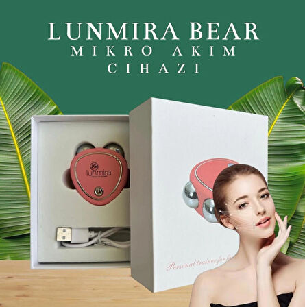 LUNMİRA BEAR 02 PİNK(MikroAkım & AntiShock & UltasonikTitreşim) Yüz Germe Cihaz
