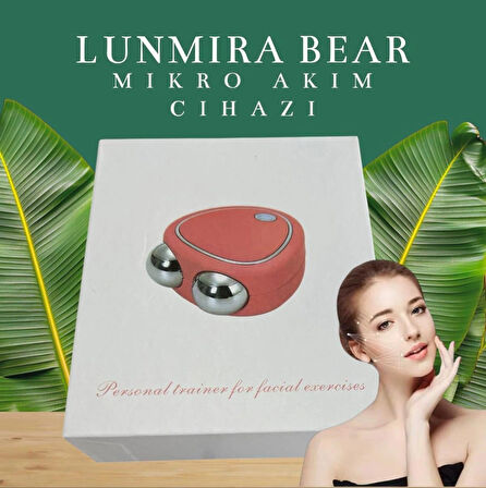 LUNMİRA BEAR 02 PİNK(MikroAkım & AntiShock & UltasonikTitreşim) Yüz Germe Cihaz