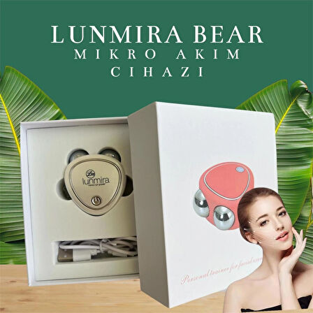 LUNMİRA BEAR 02 WHITE( MikroAkım & AntiShock & UltrasonikTitreşim ) Yüz Germe Cihaz