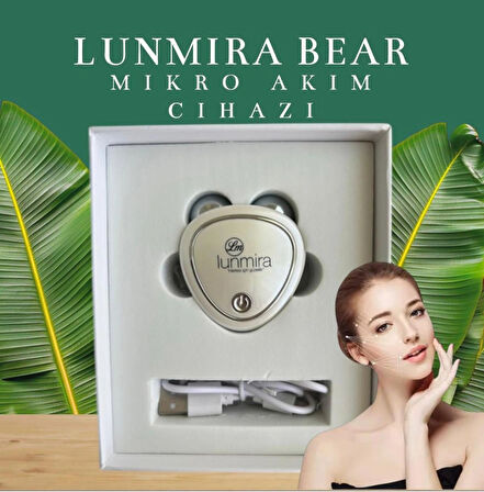 LUNMİRA BEAR 02 WHITE( MikroAkım & AntiShock & UltrasonikTitreşim ) Yüz Germe Cihaz