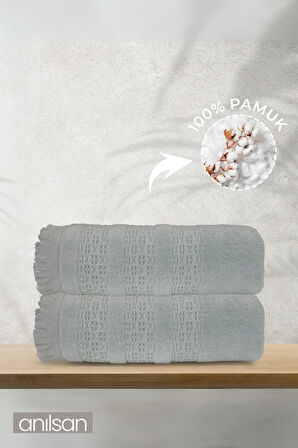 2'li Luvora Banyo Havlusu - 70x140 Cm, 570gr, %100 pamuk, Spa Ve Otel Havlusu, Günlük Kullanıma Uygun