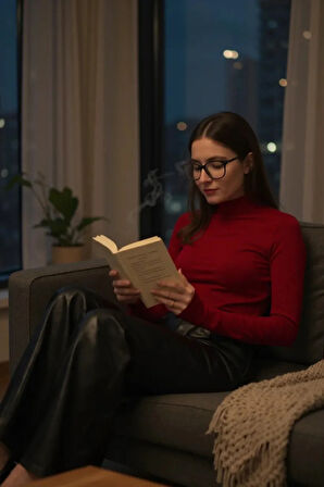 Kadın Parmak Detaylı Esnek Uzun Kollu Body