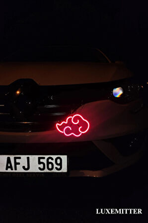 Akatsuki Bulut Neon LED Işıklı Anime Figür Oto Aksesuar Lamba Araba Modifiye Araç İçi Dışı Süs Dekoru