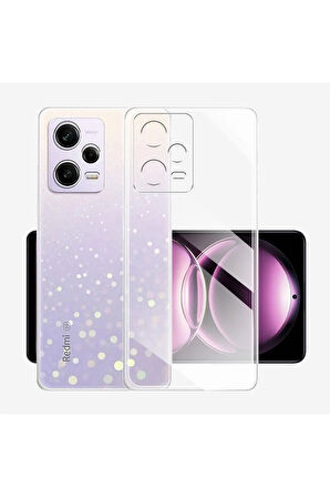 Xiaomi Redmi Note 12 Pro 5G Dayanıklı Kaymaz Şeffaf Silikon Kılıf