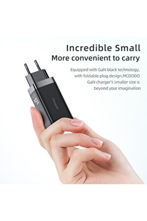 Gan 65w Yüksek Hızlı 2xtype C 1xusb Girişli Şarj Cihazı