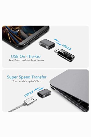 LivX Usb3.0 To Type C Çevirici Dönüştürücü Otg Adaptör Ikili Paket Otgcm 2liPaket-OTGCM