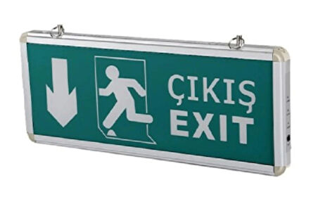 Acil Çıkış (Aşağı Yön) Levhası