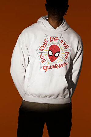 This Looks Like A Job For Spider-Man Yazılı Unisex Hoodie, Oversize Örümcek Adam Sweatshirt