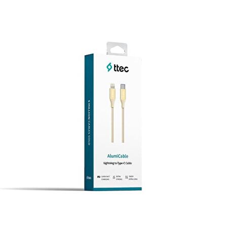 ttec AlumiCable Lightning-Type-C Hızlı Şarj Kablosu 150cm 2DK41