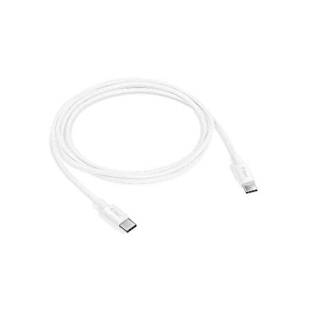 ttec Type-C to Type-C 120cm 60W PD/QC Hızlı Şarj/Data Kablosu Beyaz 2DK36B
